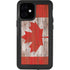 Canadian Flag Dark Wood iPhone 12 Mini Waterproof Case